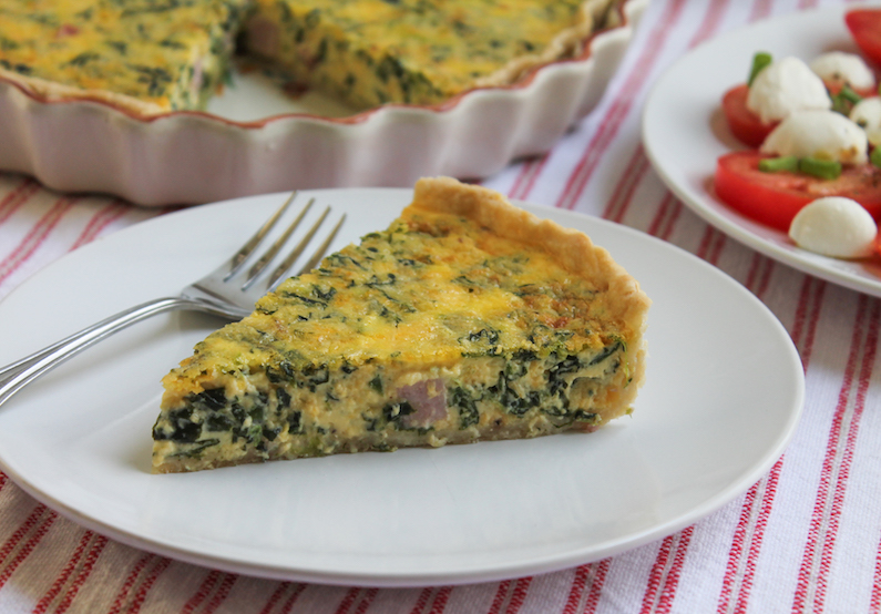 Food Lust People Love Ham and Spinach Quiche