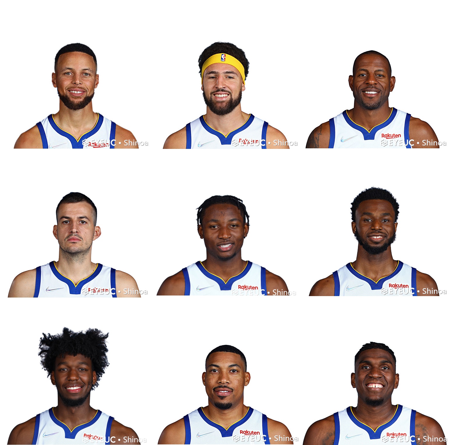 Nba 2k22 Golden State Warriors 2021 2022 Headshots Portrait Pack By Shinoa Shuajota Nba 2k22 Mods Rosters Cyberfaces