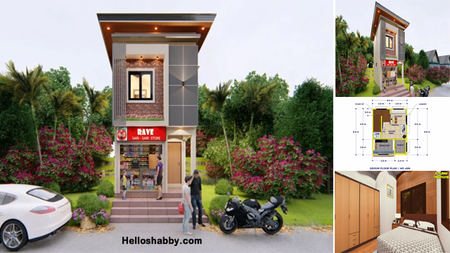 Desain Rumah Toko dengan Ukuran 4 x 6 M dengan Konsep Minimalis dan