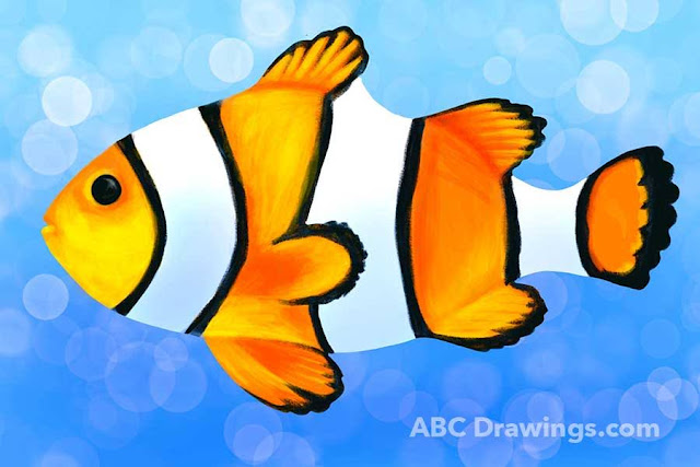 How To- Simple Fish Drawing for kids Tutorial