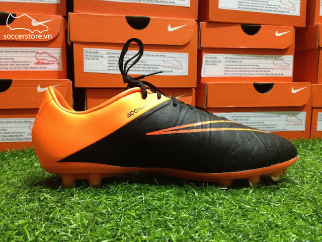 Nike Hypervenom Phinish Leather FG Orange- Black