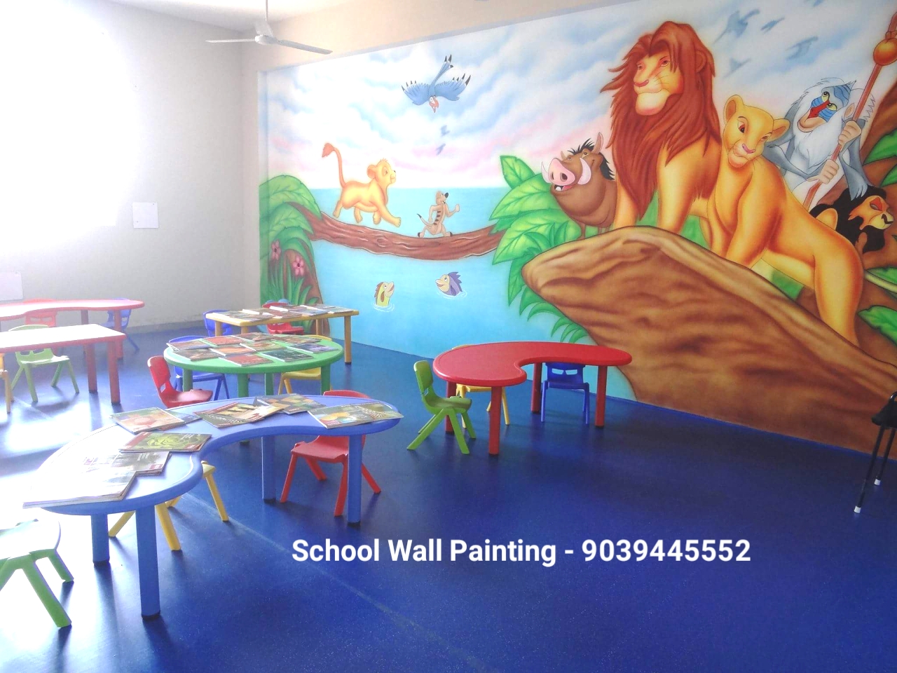 Playschool Wall Painting,Nursery School Wall Painting Artist,School