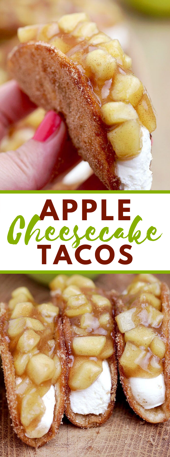 APPLE CHEESECAKE TACOS #desserts #sweets APPLE CHEESECAKE TACOS #desserts #sweets