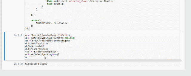 RDKit: An interactive RDKit widget for Jupyter: a first pass