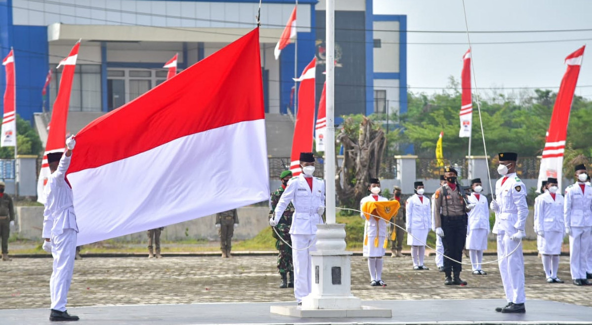 Meski Terbatas, Upacara Peringatan Ulang Tahun Ke-76 RI di Mesuji Berjalan Khidmat