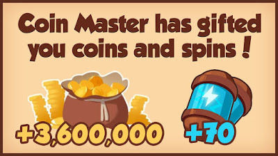 Coin Master Free 2.8 Million Coins + 70 Spins