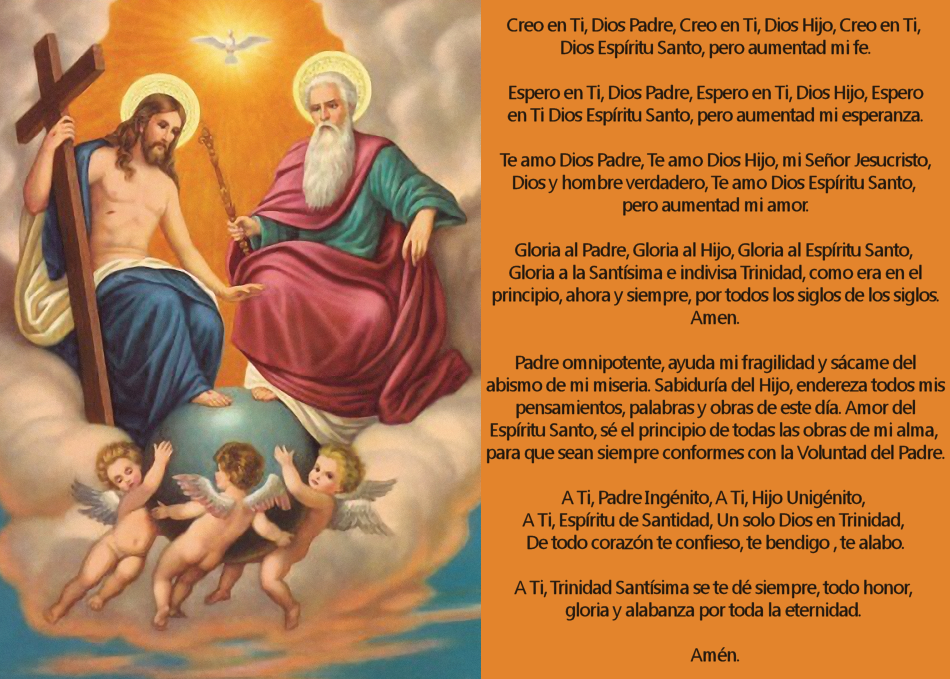 Apacienta mis ovejas Oración a la Santísima Trinidad