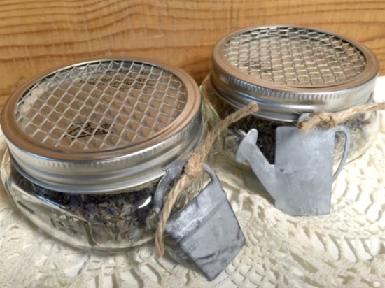 Lavender Sachets in Mason Jars