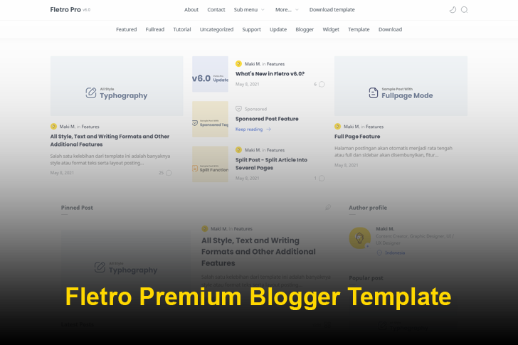 Fletro Pro V6.0 Premium Blogger Template Free Download