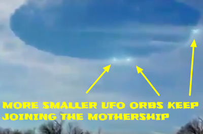 UFOs eating or evaporating clouds but could be a cloaked Mothership.