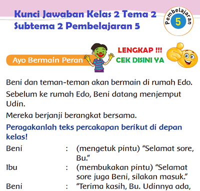 Kunci Jawaban Kelas 2 Tema 2 Subtema 2 Pembelajaran 5 www.simplenews.me