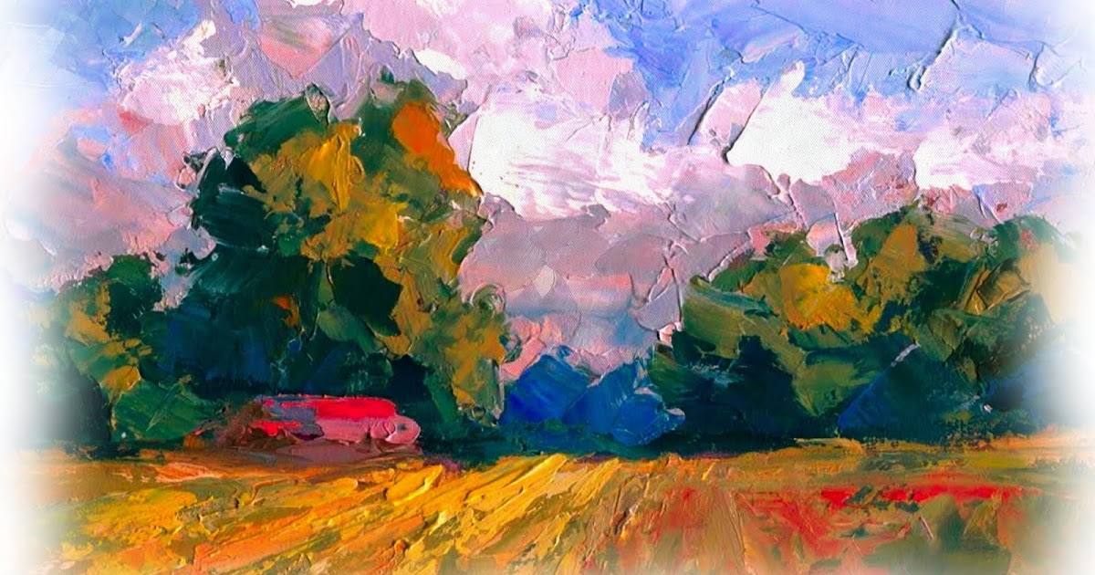 Abstract Landscape Palette Knife Painting 1