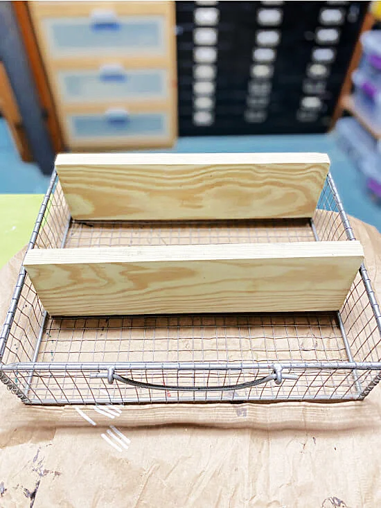 pressure treated shelves in drawer