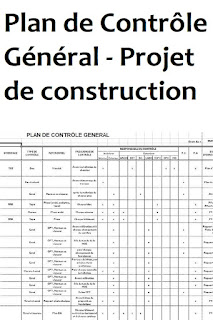 Exemple de plan de contrôle de plan d'installation de chantier, de l'implantation, agrément matéraux de construction, travaux infrastructures... le contrôle concerne essentiellement les architectes, les bureaux d'études, le bureau de contrôle, le labo, la topo, l'OPC, le maître d'ouvrage...