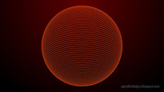 Simple Orange Sperical Or Ball Holographic Abstract Dots Lines