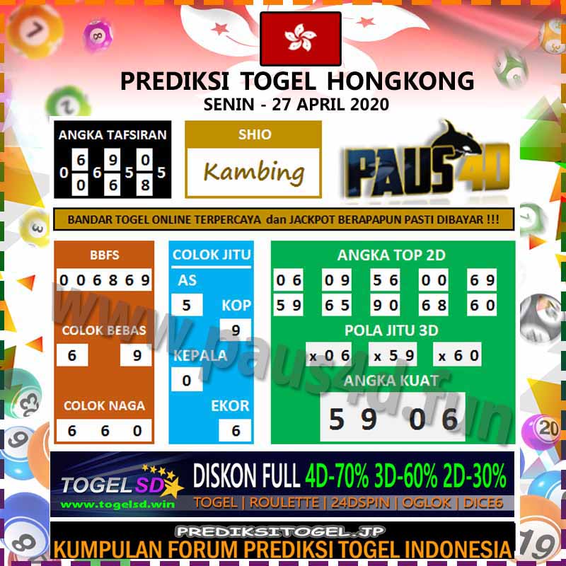 Prediksi Togel Hongkong Senin 27 April 2020 Prediksitogel Jp