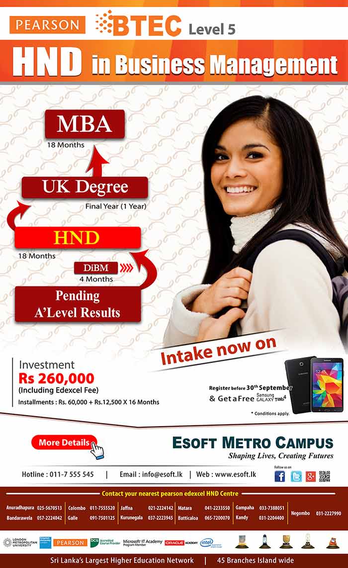 The Programme Consists of 16 Modules covered as 4 subjects per semester. 4th semester is decided based on student’s preference from given option.The programme covers 240 Credits which can be transferee to the last year of any British undergraduate DEGREE (E.g. London Metropolitan University -UK) .