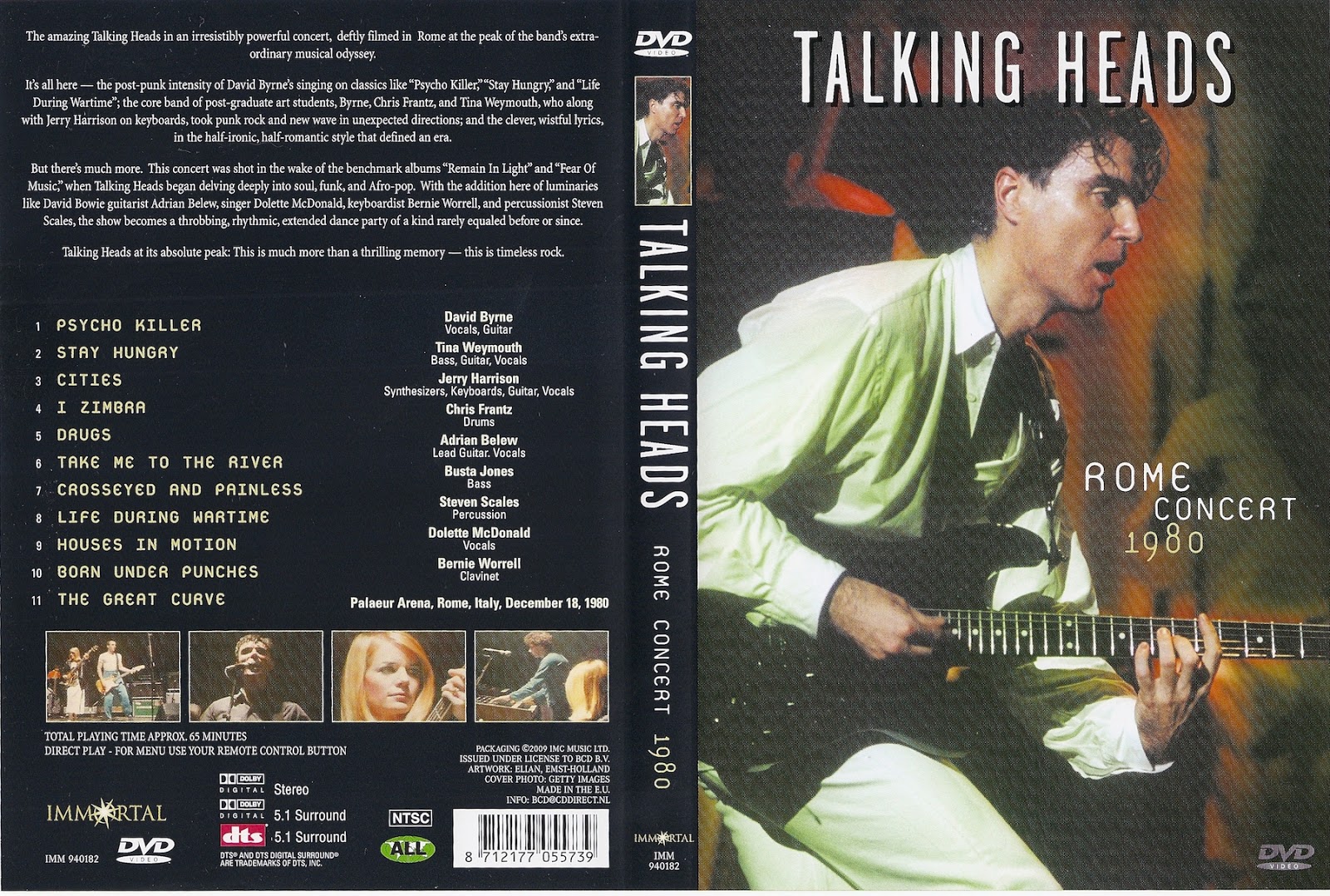 Je suis une tombe Talking Heads Rome Concert (1980)