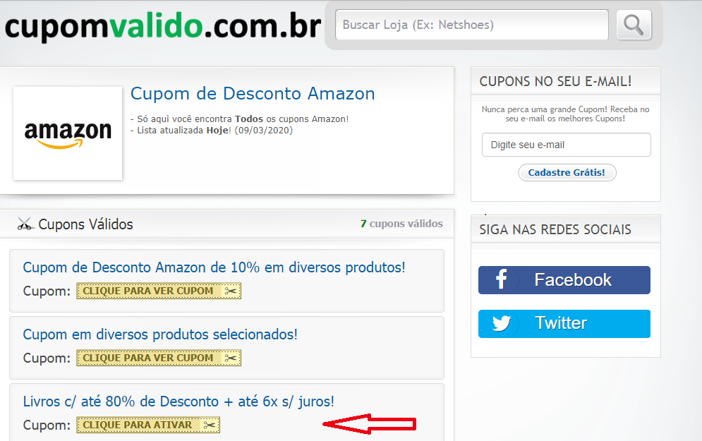 cupom valido netshoes