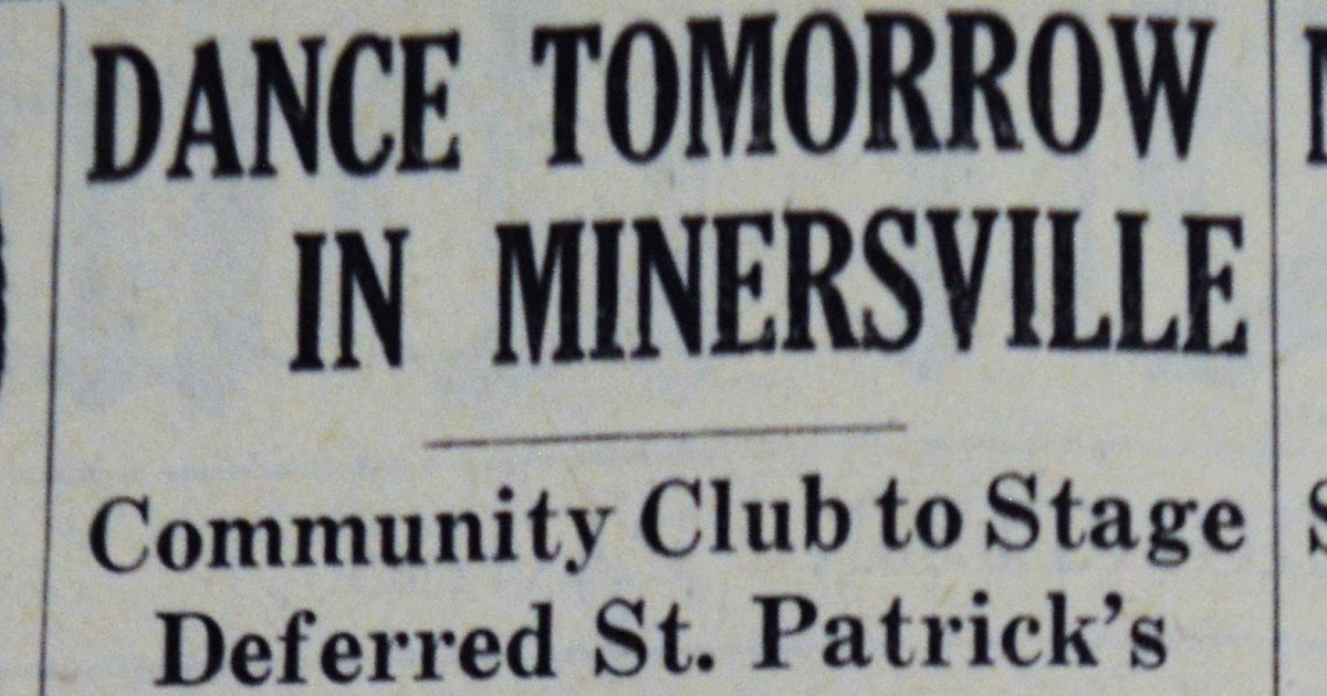 Vintage Johnstown Minersville Dance April 1936