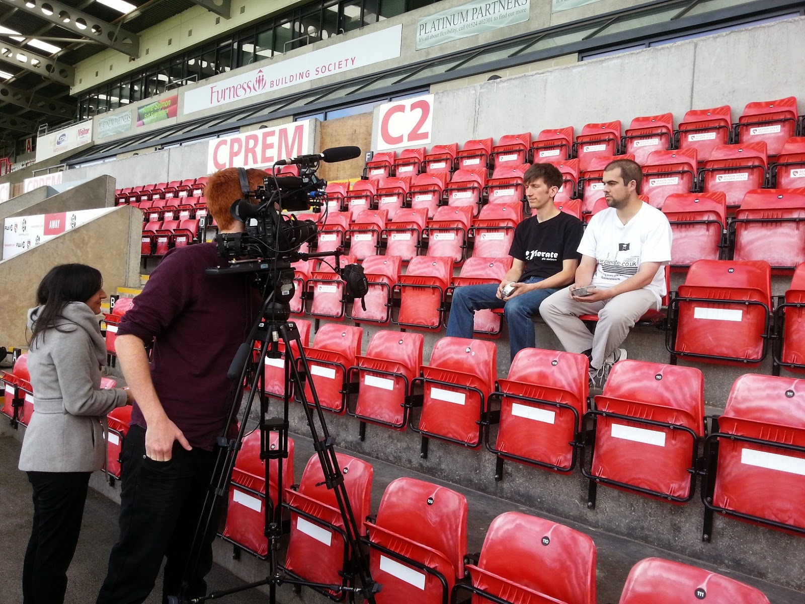 Pierateers filming with BBC Sport