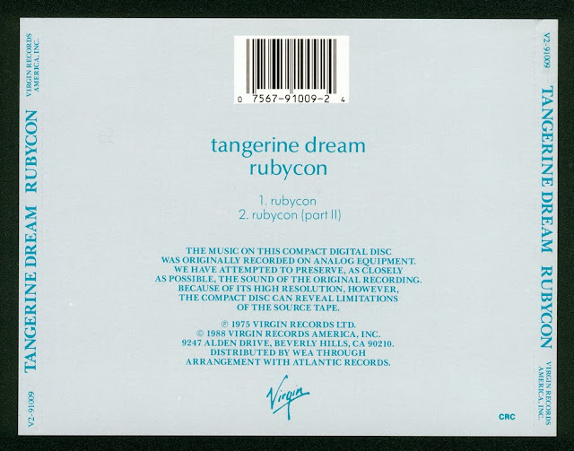 Lo Tuyo No Es Una Desgracia Recargado TANGERINE DREAM 1975 Rubycon