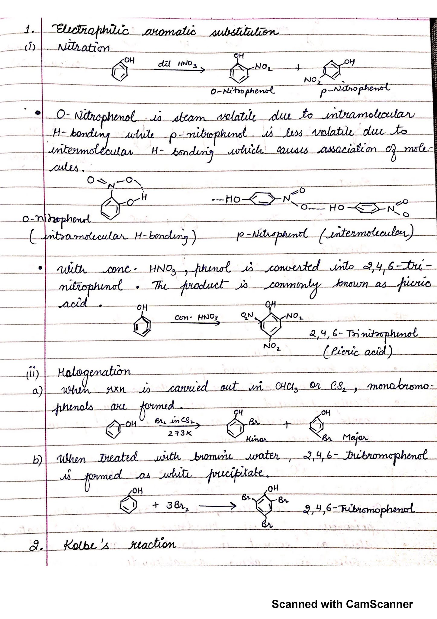 Chemistry Chapter 11 Alcohols, Phenols and Ethers Class 12 Handwritten