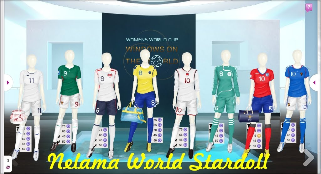 Nelama World Stardoll: Ropa de futbol para chicas.