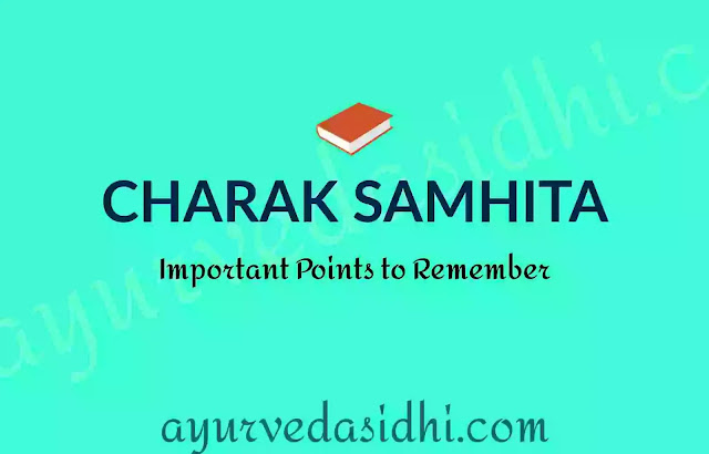 Charak samhita important concepts and points