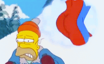 Ned Flanders beim Ski fahren  - Homer Simpson