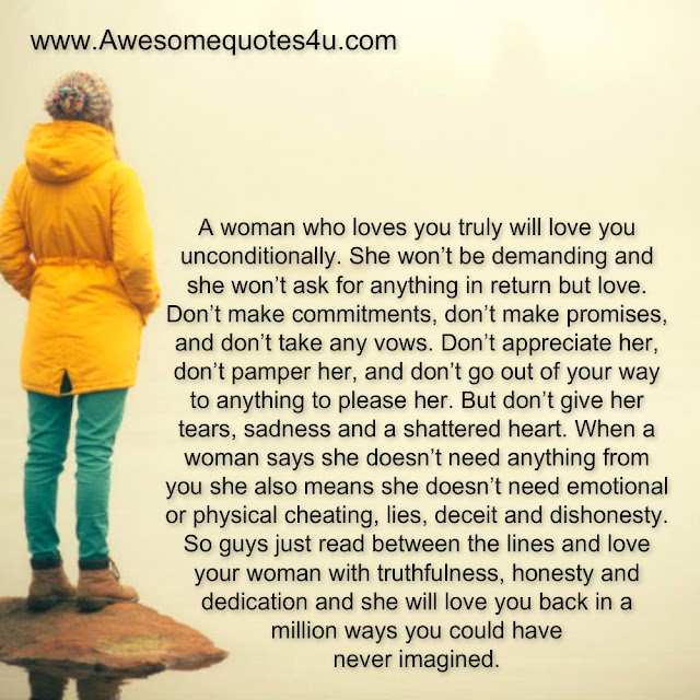 Awesomequotes U Com When A Woman Says She Loves You