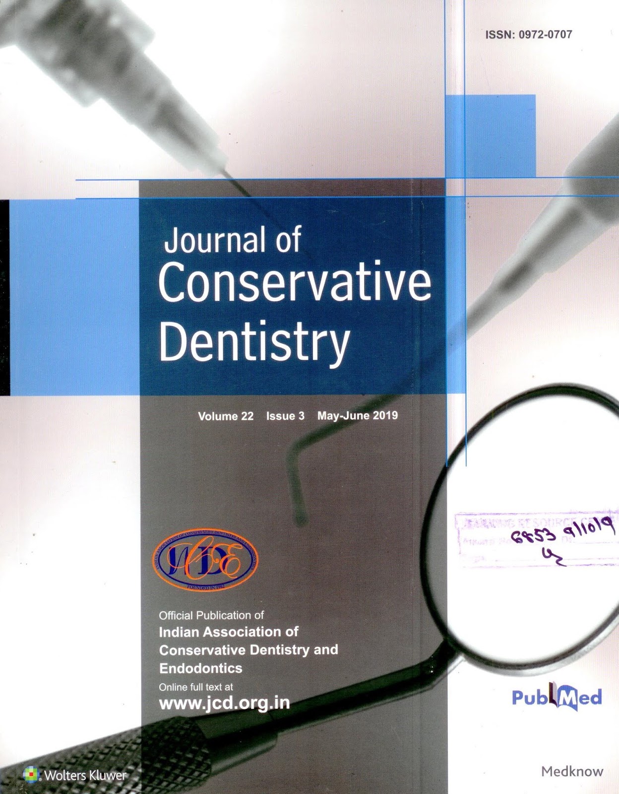 http://www.jcd.org.in/showBackIssue.asp?issn=0972-0707;year=2019;volume=22;issue=3;month=May-June