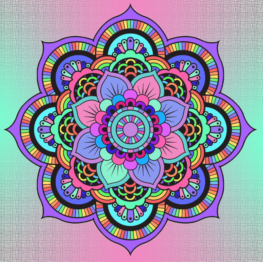 Amanda's Digital Art Blog: Kaleidoscope Coloring Page