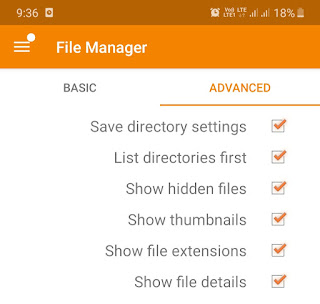 Enable show hidden files feature Enable show hidden files feature
