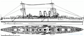 WW2 Battle of Atlantic - HMS Dorsetshire blueprint