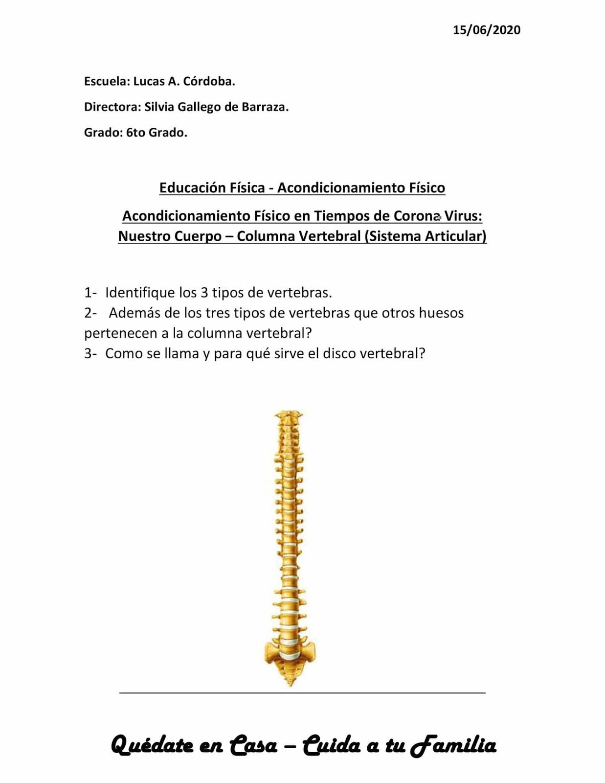 Sexto Grado Actividades de educación física