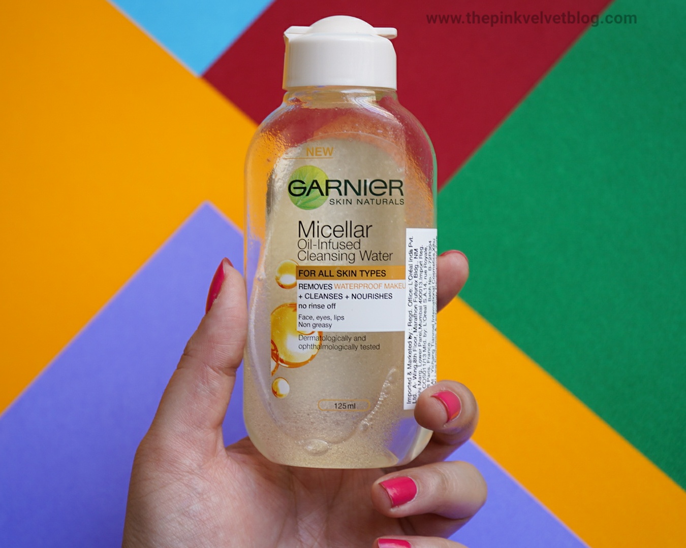 Garnier Micellar OilInfused Cleansing Water Review The Pink Velvet Blog