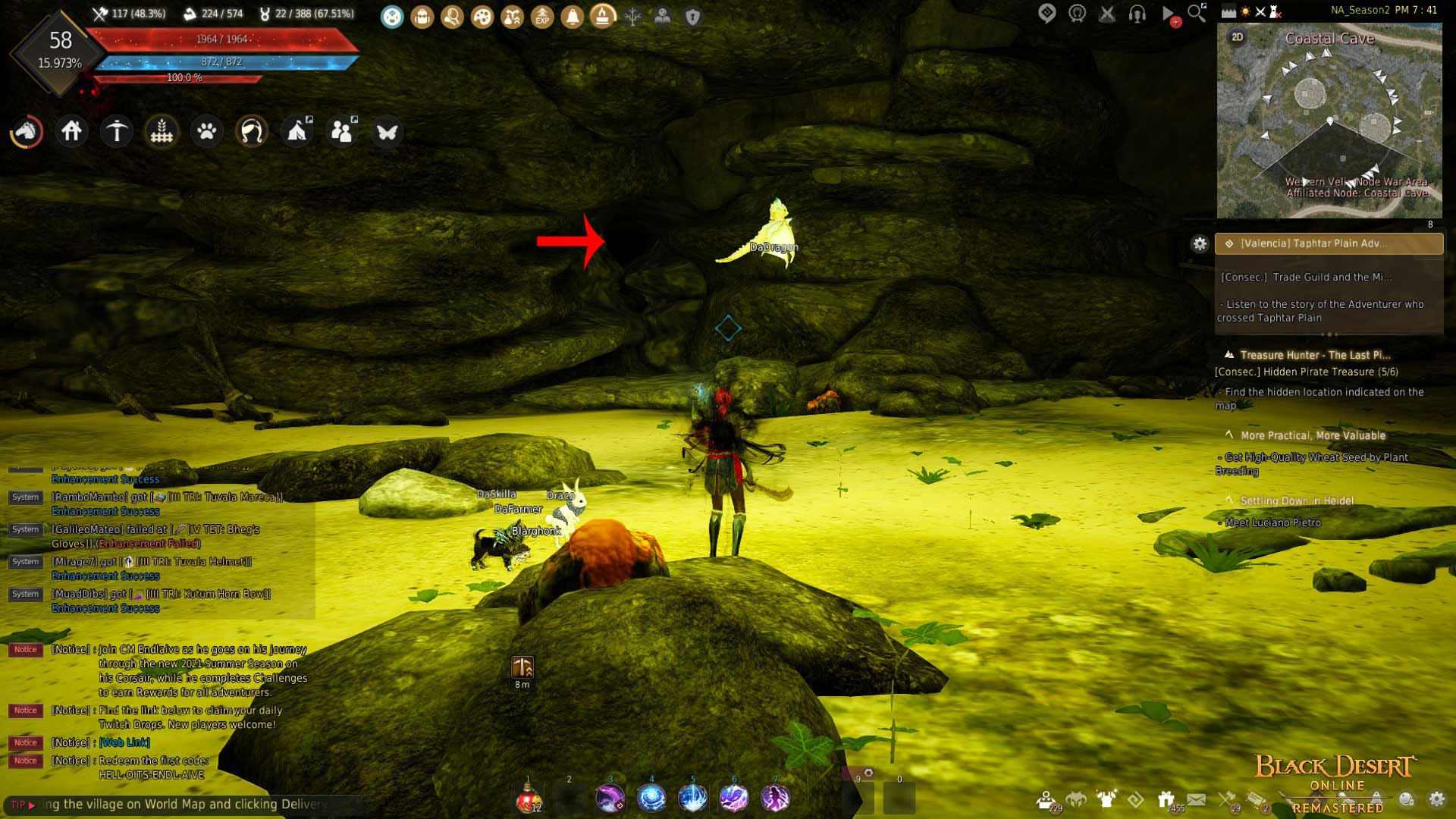 Black Desert Online Hidden Pirate Treasure 5/6 location