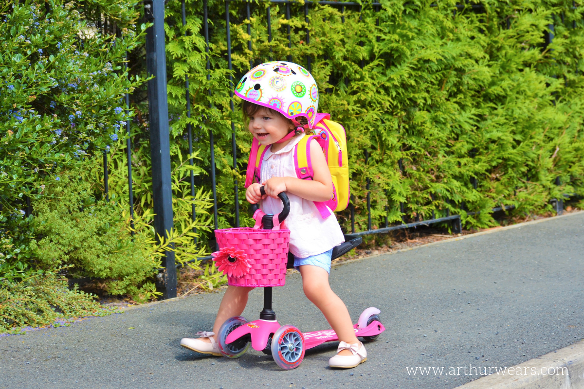 micro scooter basket pink