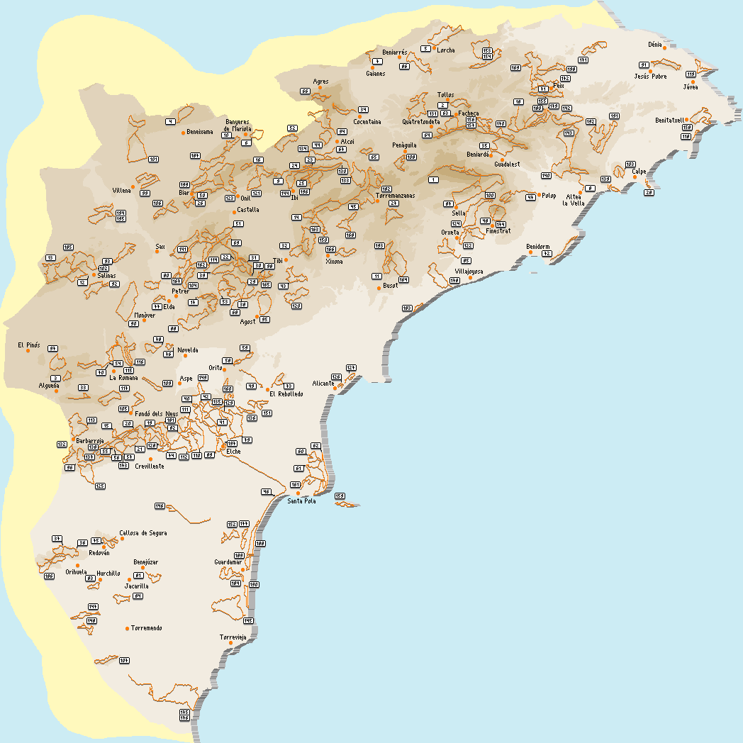 Mapa de Alicante
