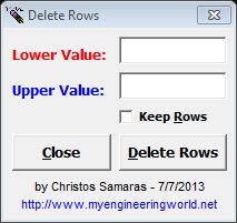 Delete Rows Based On ActiveCell's Value (Excel Add-In) Delete Rows Based On ActiveCell's Value (Excel Add-In)