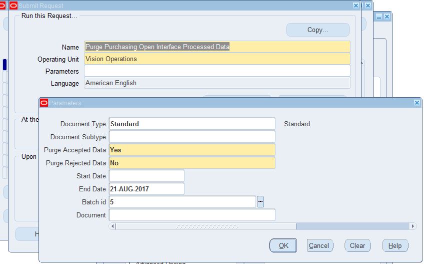 Oracle PL/SQL Startup PO INTERFACING