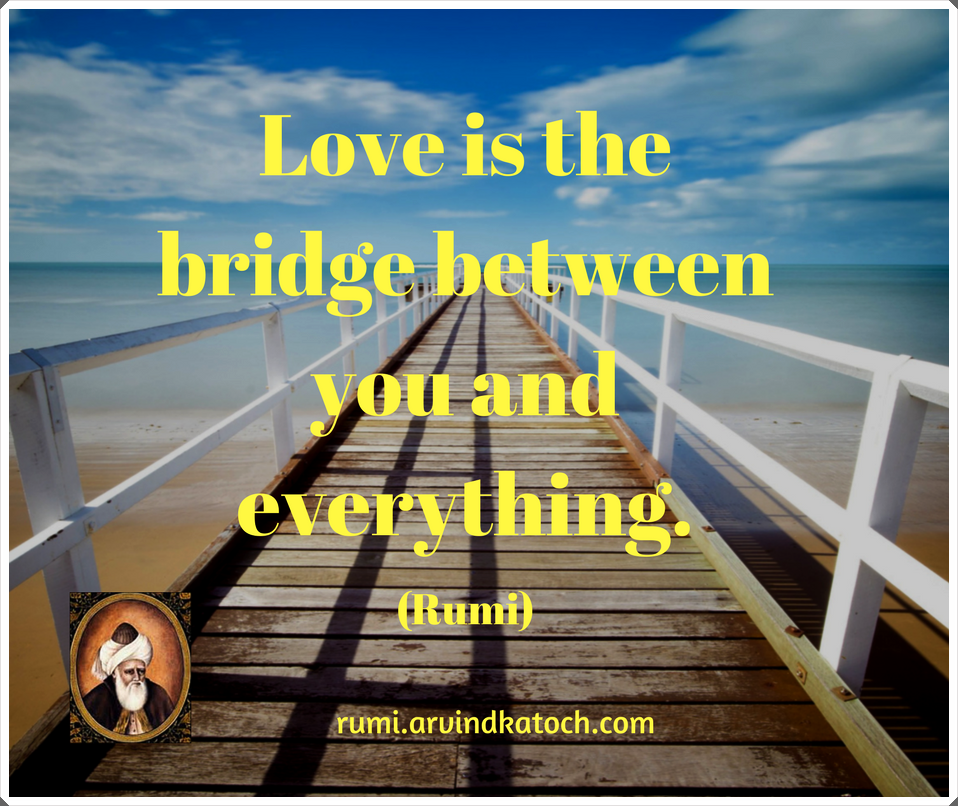 Love is the bridge between you (Rumi Quote with Meaning)