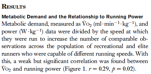 What level is your running power? The performance index - Het