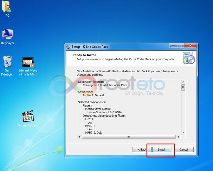 codec kurulum rooteto9