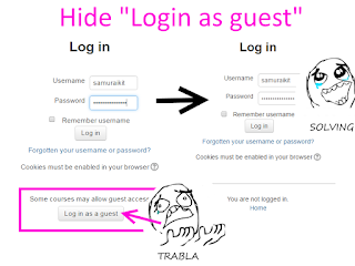 Moodle remove guest login tutorial