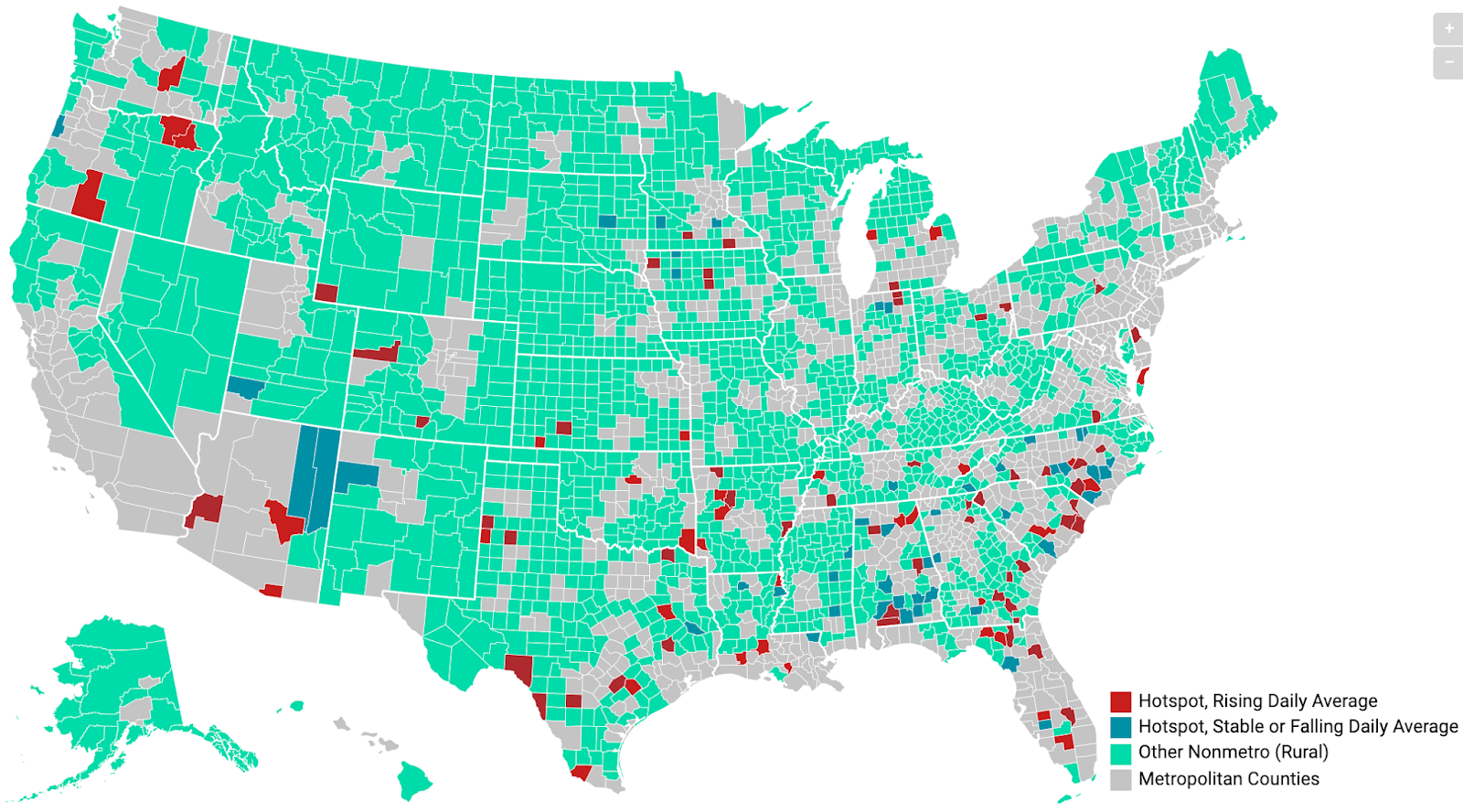 The Rural Blog A small number of counties, most in the Southeast, have