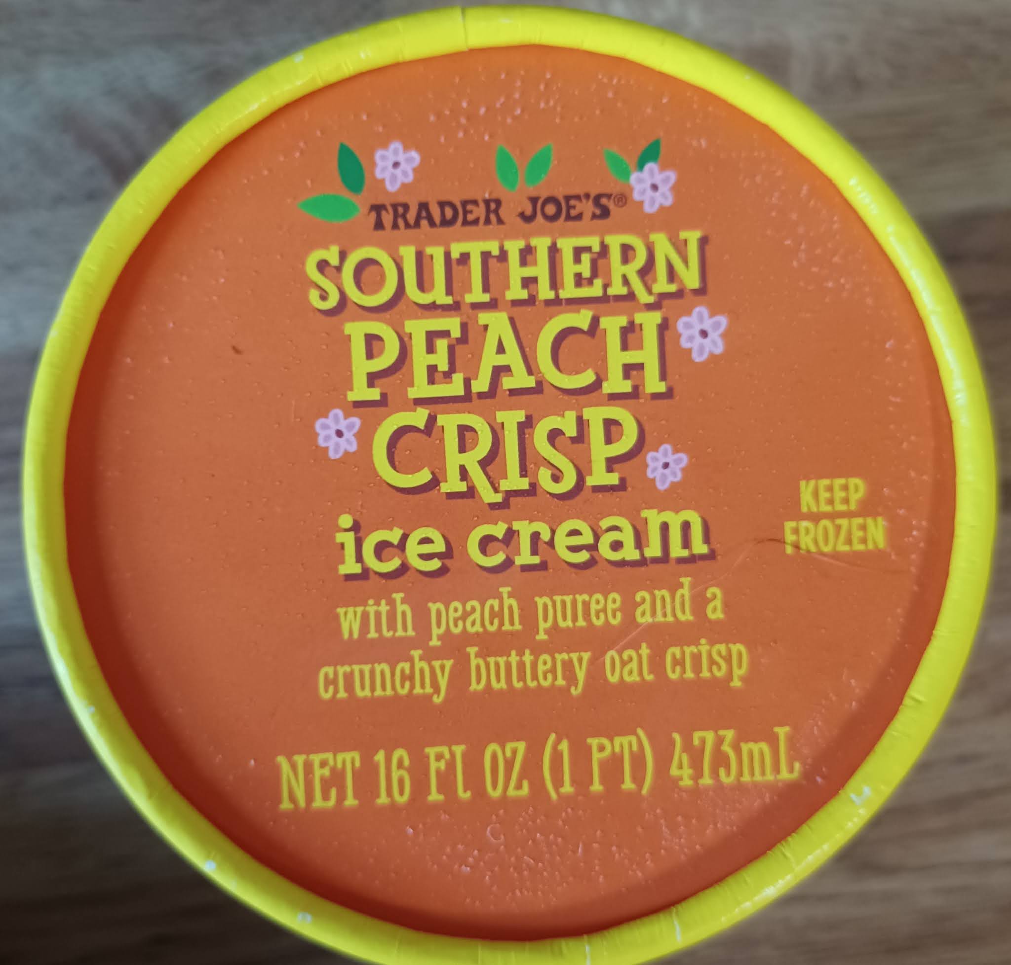 What's Good at Trader Joe's? Trader Joe's Southern Peach Crisp Ice Cream