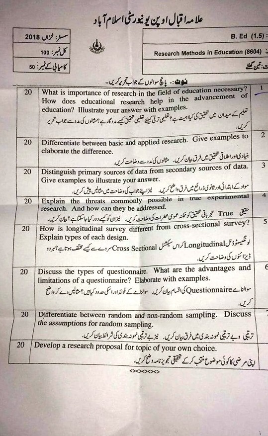 Aiou Past Papers B Ed Code 8604 Year 2019 Learningkidunya Aiou Past Papers B Ed Code 8604 Year 2019 Learningkidunya