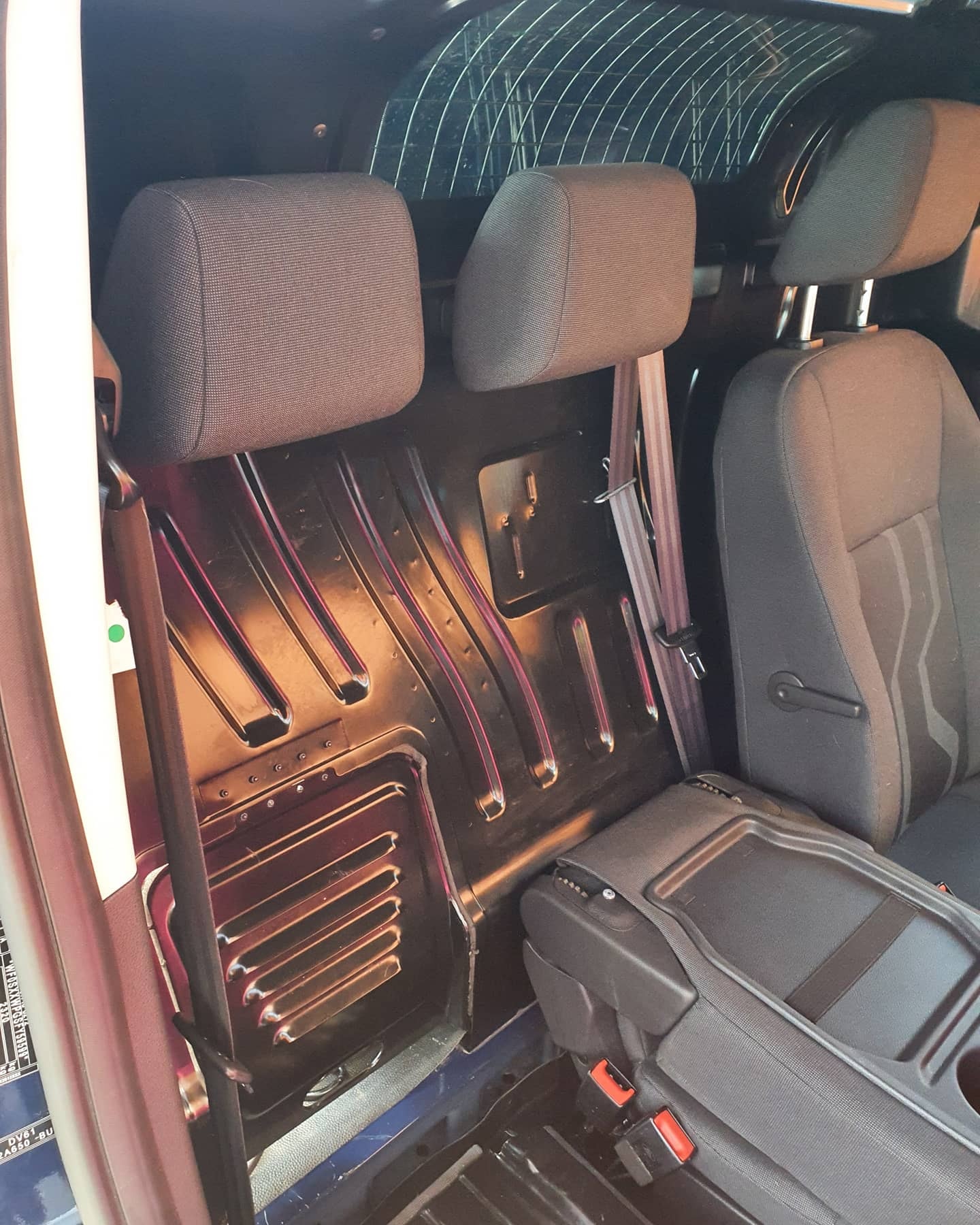 Ford Transit Connect 2015 headrest sits in wall.. And seat bealt too
